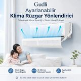 Premini Evrensel Klima Rüzgar Deflektörü Aktif Karbon Filtreli Yönlendirici