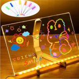 Premini LED Işıklı Yazı ve Çizim Pano, Silinebilir Fosforlu Kalemli 30X20 cm - 1BW-Beyaz - Seçenek 1
