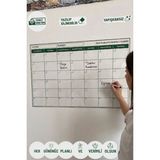Premini Manyetik Yazılıp Silinebilir Aylık Takvim, Şeffaf Statik Kağıt 85X56CM - 3BP-Yeşil - Seçenek 1