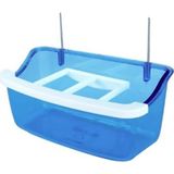 Premini Mavi 32'li Madinka Kuş Yemlikleri, 10 cm Telli Izgaralı Set - Şeffaf - Seçenek 1