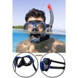 Premini Mavi Dominator Pro Snorkel Set Dalış Maskesi ve Yüzücü Gözlüğü (14+) - Seçenek 1