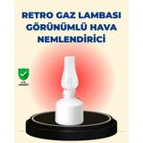 Premini Retro Tasarımlı Kablosuz Buhar Makinesi ve LED Gaz Lambası Difüzörü - Renkli - Seçenek 1