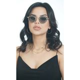 Premini Şık Oval Siyah Çerçeve Güneş Gözlüğü, Füme Cam Rahatlığıyla - Seçenek 1