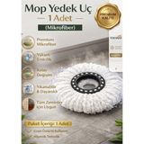Premini Temizlik Döner Başlıklı Mop Yedeği, Hijyenik ve Pratik Temizlik Sağlar - Seçenek 1