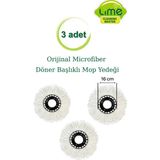 Premini Yedek Paspas Mop Başlığı, Mikro Fiber, 3’lü Set, Temizlik Kolaylığı - 1BW-Beyaz - Seçenek 1