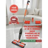 Premini Yedekli Sprey Mop, Su Püskürtmeli, Çok Amaçlı Temizlik Aracı - Gri - Turuncu - Seçenek 1