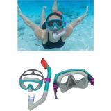 Premini Yeşil Spark Wave Snorkel Seti Dalış Maskesi ve Yüzücü Gözlüğü (14+) - Adaçayı Yeşili - Seçenek 1