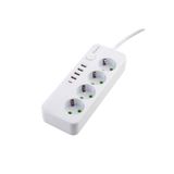 Premio 4 Priz Girişi 4 USB' Li 1 TYP-C Girişli Grup Priz Beyaz Renk 2 Metre 2500W PR-0134