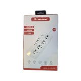 Premio 4 Priz Girişi 4 Usb' Li 1 Typ-C Girişli Grup Priz Beyaz Renk 2 Metre - Siyah