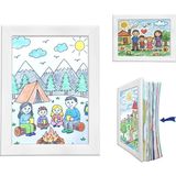 Premiore A4 Çocuk Sanat Resim Çerçevesi, Katlanır Değil Saklama Resmi Hızlı Değiştirilebilir Klips Mekanizmalı - Beyaz - 1 Adet
