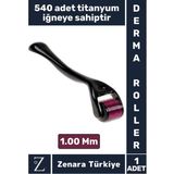 Premium 1.00 mm 540 Titanyum Iğneli Pürüzsüz Cilt Bakım Güzellik Aleti Derma Roller
