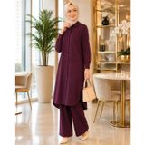 Premium %100 Tensel Kumaş İkili Tesettür Takım | Ekru-Mürdüm-Mavi TENSELTAKIM3-TS-001-