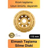 Premium 115 mm Mermer Beton Elmaslı Taşlama Silme Parlatma Diski Uzun Ömürlü Dayanıklı Çanak
