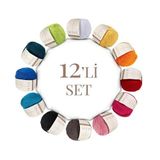 Premium 12 Adet 50 Gr Baby Cotton Amigurumi Ve Punch (panç) Ipi Set3