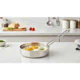 Premium 12 cm Yarım Çember Paslanmaz Çelik Çok Amaçlı Yumurta & Sos Tavası
