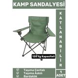Premium 120 kg Dayanıklı Çantalı Taşıma Askılı Bardaklık Balık Piknik Sahil Outdoor Kamp Sandalyesi - Renkli