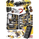 Premium 146 Parça Takım Seti 2 Akülü Matkap, Tornavida, Pense, Lokma, Çekiç, Hassas Tornavida Set - PROX1461052623