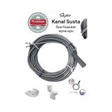 Premium 15 Metre Tıkanıklık Açma Klozet Gider Açıcı Boru Temizleme Özel Uçlu Spiral Kanal Susta