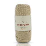 Premium 1,5 mm Sparkle Polyester Simli Makrome İpliği 100 Gr Supla İpliği ve Çanta İpi Polyester İpi (Sütlü Kahve)