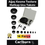 Premium 16 Parça Panç Seti Ağaç Kesme Alyan Anahtarlı Alçıpan Tavan Kesme Matkap Ucu Takımı