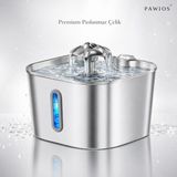 Premium 2.2 L Paslanmaz Çelik Kedi ve Köpek Için Su Pınarı & Su Sebili | Ultra Sessiz | Su Seviyesi LED Göstergeli | Aktif Karbon Filtreli | Model : SSPF-434