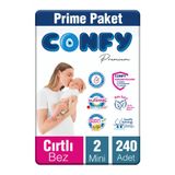 Premium 2 Numara Bebek Bezi Mini 3 - 6 Kg 240 Adet