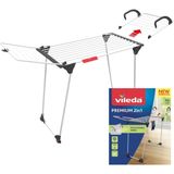 Premium 2in1 Masa Çamaşır Askılığı Alüminyum Teller Beyaz - 180 x 57 x 91 cm - sh
