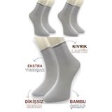 Premium 3 Çift Beyaz Bambu Kadın Lastiksiz Roll Top Soket Dikişsiz Çorap/ız Bırakmaz/sıkmayan Çorap BEYAZ 36-40