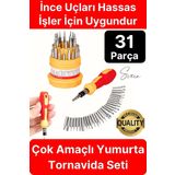Premium 31 Parça Yumurta Tornavida Bits Uç Seti Telefon Tamir Saat Elektronik Farklı Metal Başlık