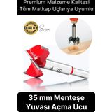 Premium 35 mm Menteşe Yeri Açma Delme Freze Bıçağı Ahşap Matkap Ucu Mutfak Dolabı Kapak Marangoz