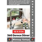 Premium 360 Derece Dönebilen Su Tasarruflu 2 Modlu Hortumlu Dayanıklı Spiral Esnek Musluk Başlığı