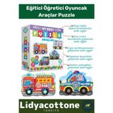 Premium 37 Parça 8 Araçlı Okul Öncesi Oyuncak Eğitici Öğretici Eğlenceli Oyuncak Araçlar Puzzle