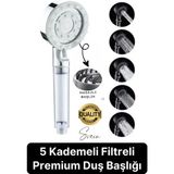 Premium 5 Fonksiyonlu Filtreli Değişebilen Masajlı Yüksek Basınçlı Arıtmalı Banyo Duş Telefonu - diğer