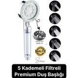 Premium 5 Fonksiyonlu Filtreli Değişebilen Masajlı Yüksek Basınçlı Arıtmalı Banyo Duş Telefonu