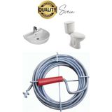 Premium 5 Metre 9mm Tıkanıklık Kanal Klozet Gider Açıcı Boru Temizleme Spiral Tel Susta Manuel Uç