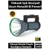 Premium 5 Modlu 8800 Mah Beyaz Aydınlatma 1000m Menzilli 200w Güçlü Şarjlı El Feneri Projektör