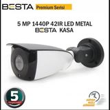 Premium 5 Mp 1440P 42 LED Metal Kasa Ahd Güvenlik Kamerası KD-2209
