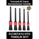 Premium 5 Parça Yumuşak Kıllı Temizleme Fırçası Detaylı Otomobil İç Araç Temizlik Seti Sökücü Bakım
