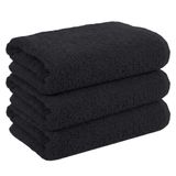 Premium 50x90 cm%100 Pamuk El Havlusu Spor Havlusu – 250 gr – 2’li ve 3’lü Set Seçenekleri – Banyo, Yoga, Pilates, Spor için Şık ve Yumuşak El Havlusu (3, siyah)