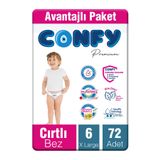 Premium 6 Numara Bebek Bezi Extralarge +15 Kg 72 Adet