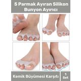 Premium A Kalite Kemik Büyümesi Karşıtı Şekil Bozukluğu Ayak 5 Parmak Ayıran Silikon Bunyon Ayırıcı