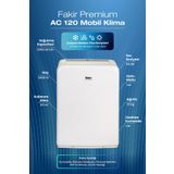 Premium Ac 120 Air Conditioner Mobil Portatif Klima / Soğutucu (12000 BTU/h)
