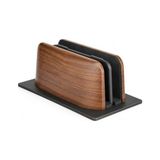 Premium Ahşap Dikey Laptop Standı ve Masaüstü Organizer, Çift Yuvalı Macbook, Notebook, Tablet ve Te - 1 GB