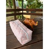 Premium Airwrap Uyumlu Leopar/kalp/çiçek Saç Şekillendirici Çantası / Seyahat Çantası Organizer Xl - Pembe - Mavi