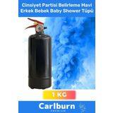 Premium Ambalajı Yazısız Ibaresiz 1 kg Cinsiyet Partisi Belirleme Mavi Erkek Bebek Baby Shower Tüpü