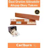 Premium Antibakteriyel Kir Tutmayan Çizilmeye Dayanıklı Silinebilir Flash Ahşap Okey Takımı