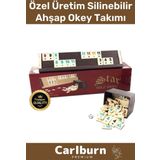 Premium Antibakteriyel Kir Tutmayan Çizilmeye Dayanıklı Silinebilir Gold Ahşap Ev Kafe Okey Takımı