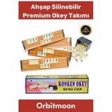 Premium Antibakteriyel Kir Tutmayan Çizilmeye Dayanıklı Silinebilir Konken Ahşap Okey Takımı