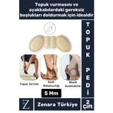 Premium Ayak Topuk Vurma Taban Arkası Koruyucu Ayakkabı Boşluk Doldurma Daraltma Pedi 5 Mm 2 Çift