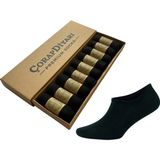 Premium Bambu Bayan Sneaker Görünmez Bilek Altı Spor Patik Çorap 9 Lu Özel Kutu (35-40 Numara) - Siyah - 35 - 40